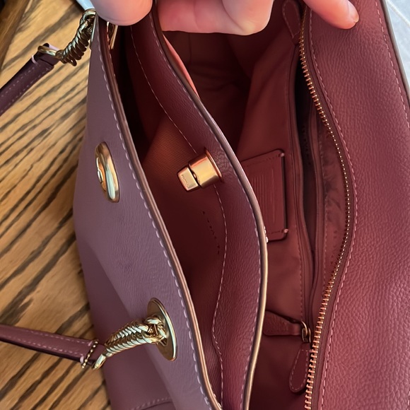 Rose-Colored Coach Purse/Bag - Picture 6 of 6